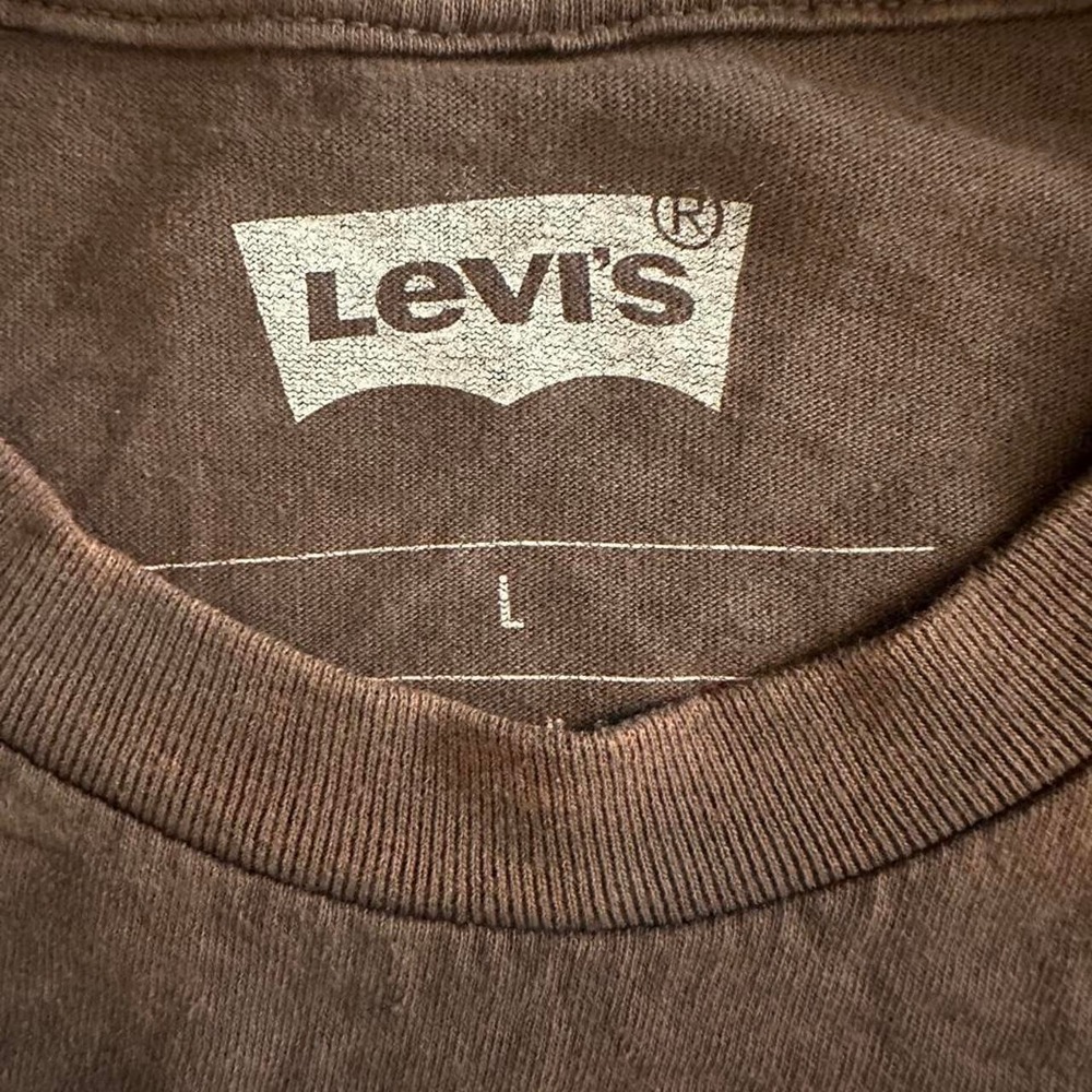 Levi's long sleeve stone washed brown longsleeve shirt - Picture 2 of 7